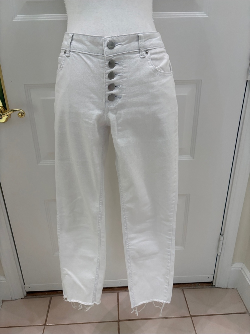 Altarโd State Button-Fly Low-Rise White Cropped Women's Jeans size 29